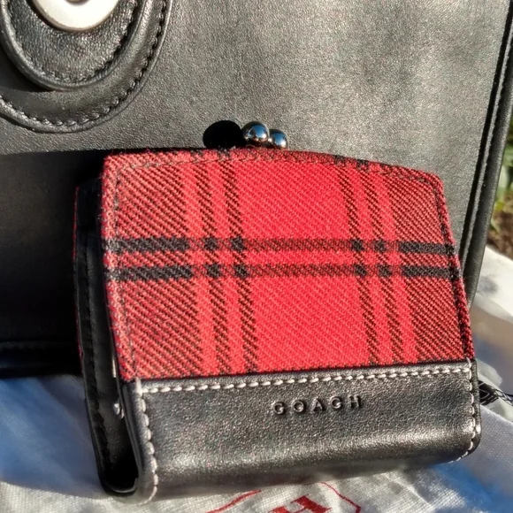 Vintage Coach Tartan Kisslock Coin Purse, NEW - Picture 15 of 16